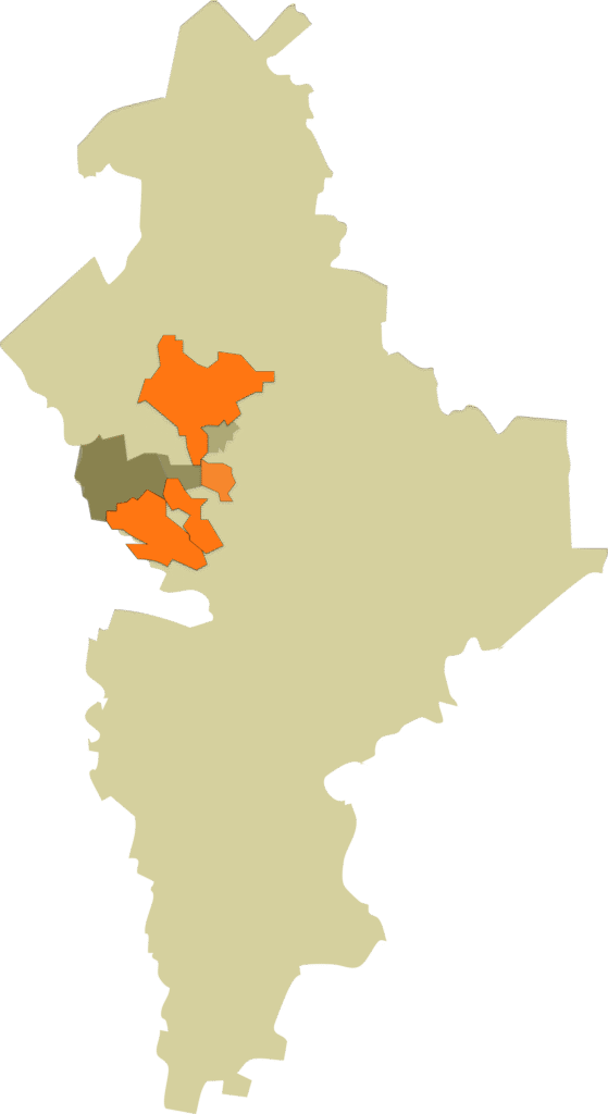 Mapa de cobertura Monterrey - Santa Catarina, Apodaca, Saltillo