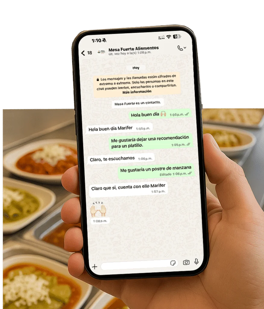 Buzón digital QR para sugerencias de menú del comedor