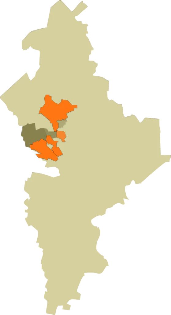 Mapa de cobertura Monterrey - Santa Catarina, Apodaca, Saltillo