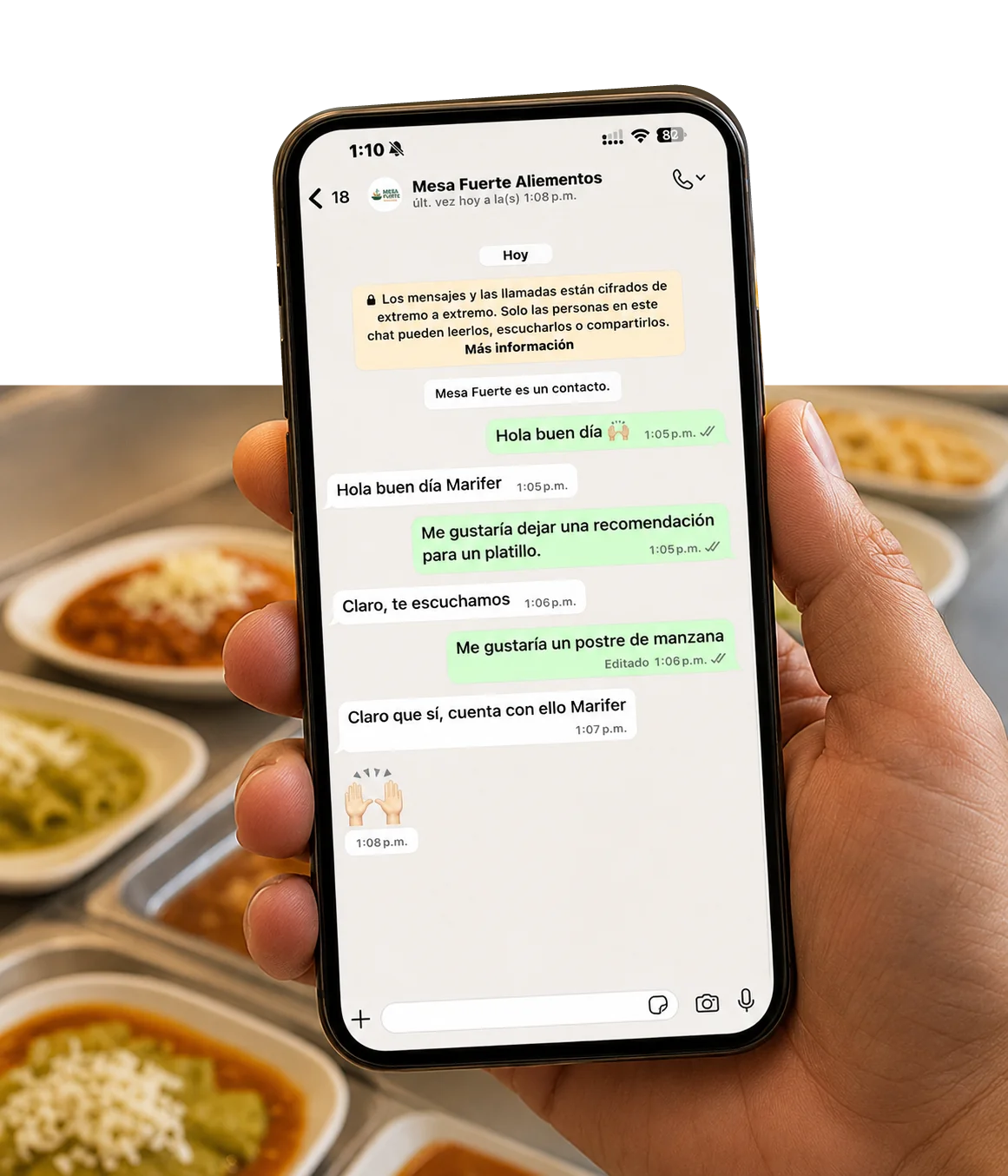 Buzón digital WhatsApp Mesa Fuerte
